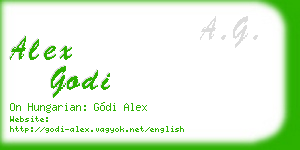 alex godi business card